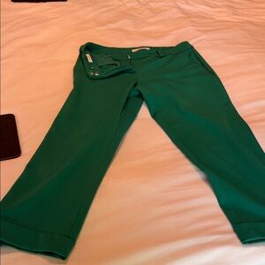 LOFT Teal Green High-Rise Trousers